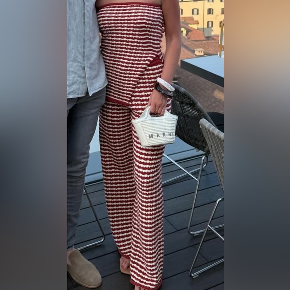 ASOS Red and White Knit Set